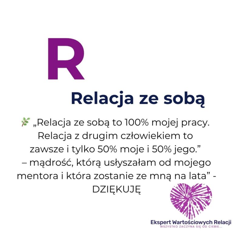 R jak relacja ze sobą i z innymi – Alfabet Wartościowej Relacji