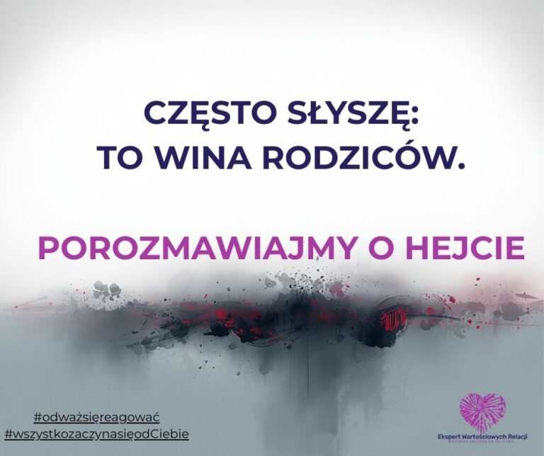 Porozmawiajmy o hejcie.